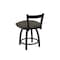 Holland Bar Stool Co 18" Low Back Swivel Vanity Stool, Black Wrinkle, Graph Chalice Seat 82118BW019 - alternate 2